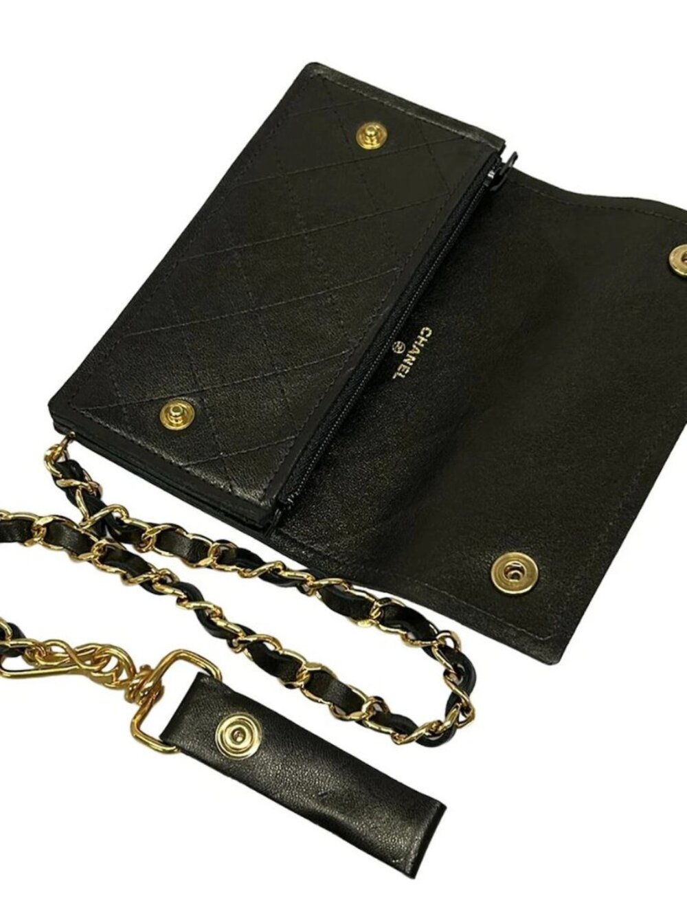 CHANEL Matelasse - Black Leather Other Style Wallet Gold hardware - Picture 8 of 12